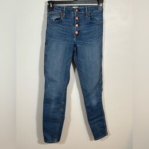 ABLE The High Rise Skinny Jeans Women’s Size 25 Button Fly Stretch Denim